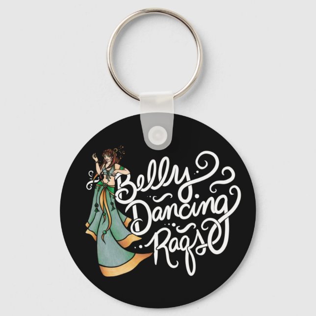 Belly Dance RAQS Roligt Belly Dancing Art Nyckelring (Framsida)