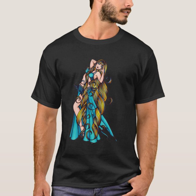 Belly Dancer Aquarius T Shirt (Framsida)