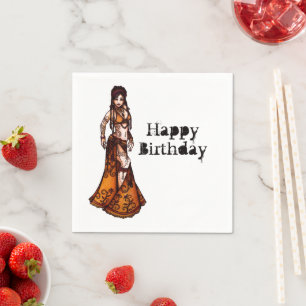 Belly Dancer Birthday Pappersservett