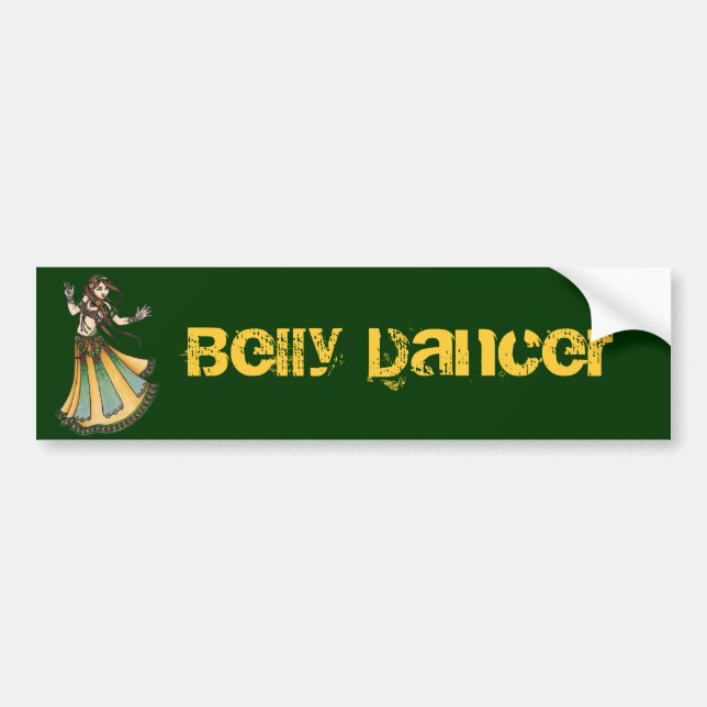 Belly Dancer Bumper Sticker Bildekal (Framsidan)