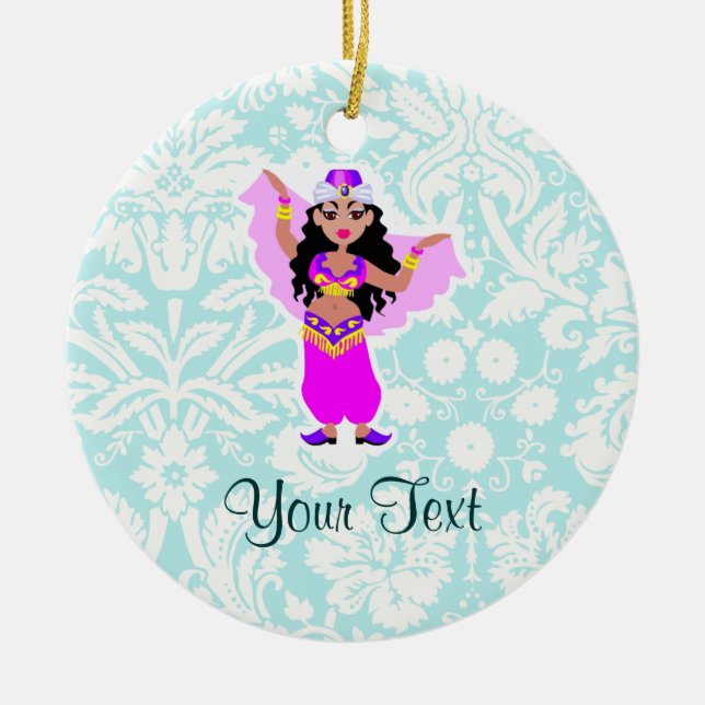Belly Dancer; Cute Julgransprydnad Keramik (Framsidan)