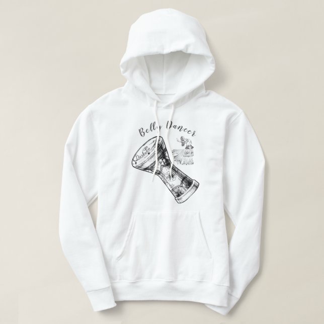 Belly Dancer Darbuka Drum Basic Hooded Sweatshirt (Design framsida)