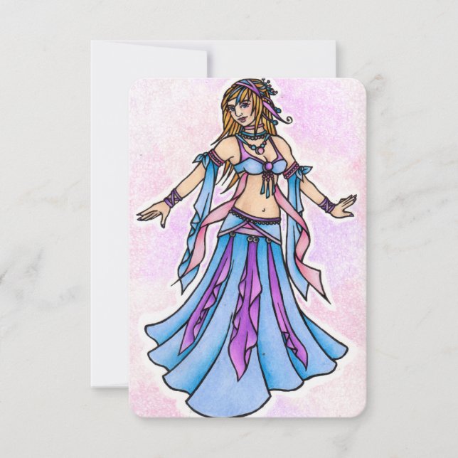 Belly Dancer Födelsedagskort Anteckningskort (Framsida)