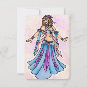 Belly Dancer Födelsedagskort Anteckningskort