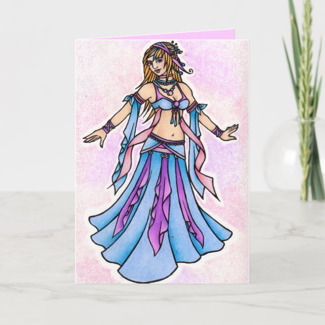 Belly Dancer Födelsedagskort Kort (Framsida)