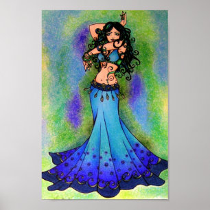 Belly Dancer Födelsedagskort Poster