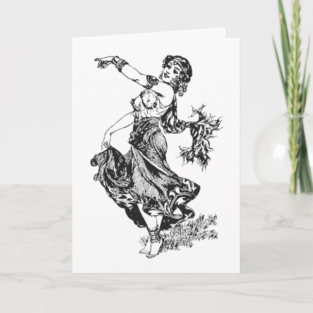 BELLY DANCER GREETING CARDS HELGKORT (Framsida)