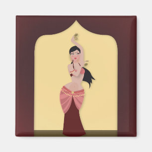 Belly Dancer Mitten Östra dancer Magnet