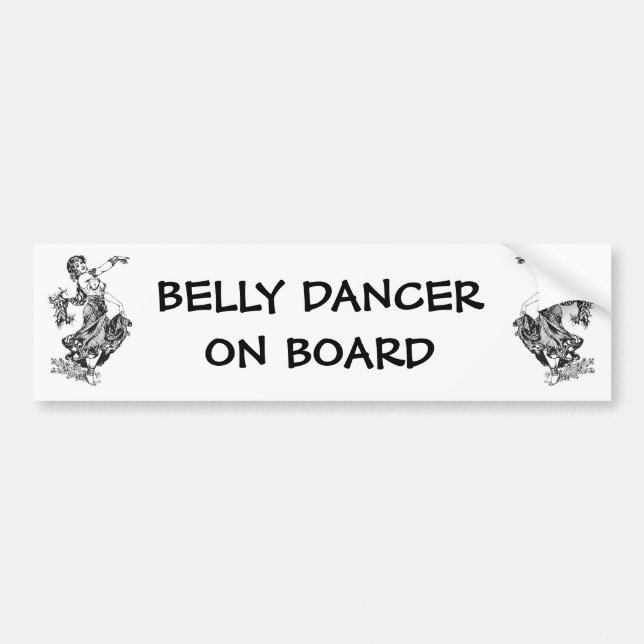Belly Dancer ombord med Vintage Dancer Bildekal (Framsidan)