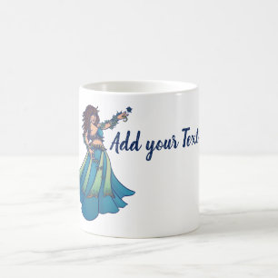 Belly Dancer Ruby Teal Art Kaffemugg