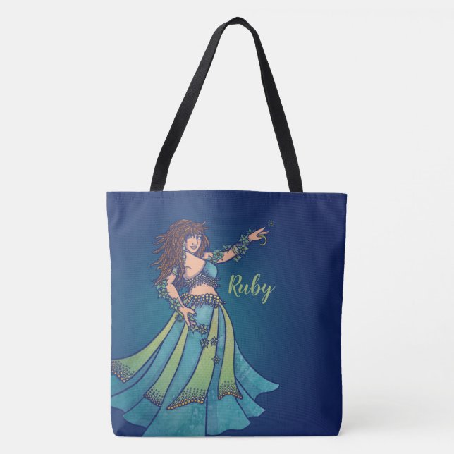 Belly Dancer Ruby Teal Tygkasse (Framsida)