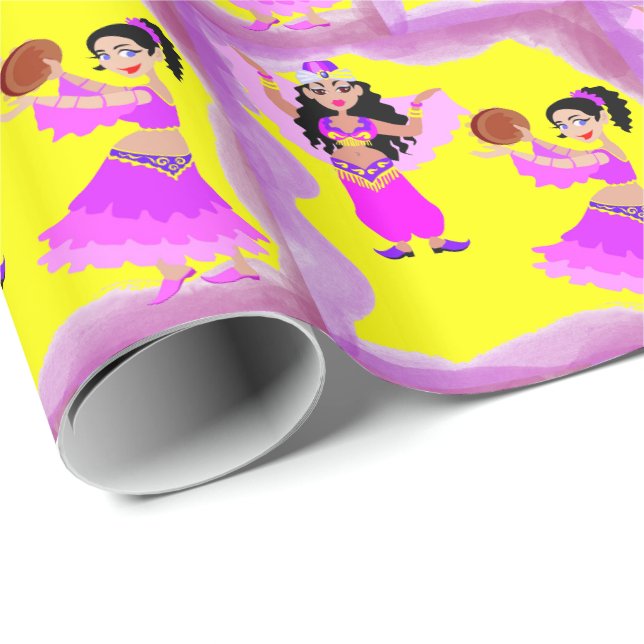 Belly Dancers Gift Wrapping Papper Presentpapper (Rullad Hörn)