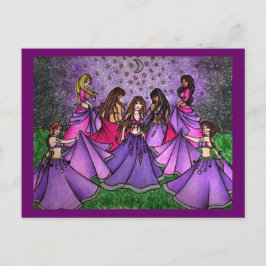 Belly Dancers i Lila Vykort