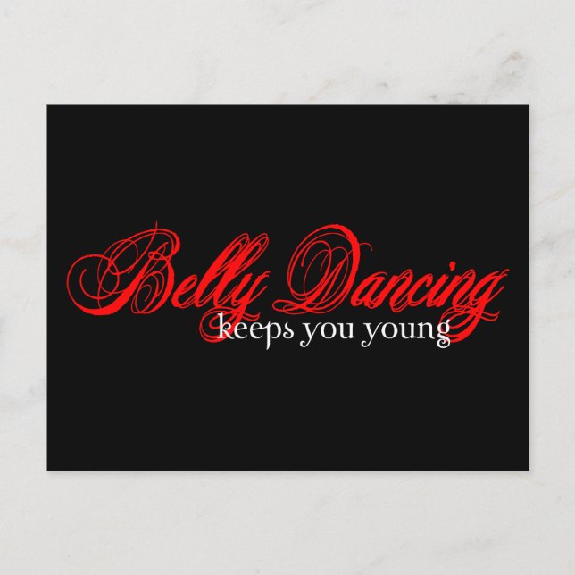 Belly Dancing Sten Vykort (Framsida)