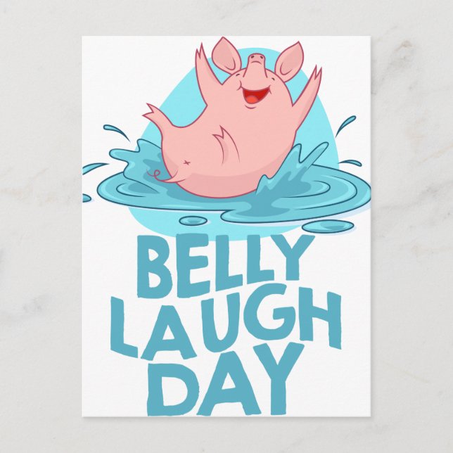 Belly Laugh-dagen - utvärderingsdag Vykort (Framsida)