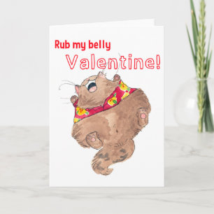 Belly rub valentine helgkort