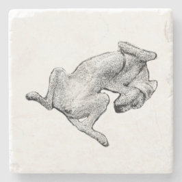 Belly-Up Bliss – Artistic Dog Coaster Stenunderlägg
