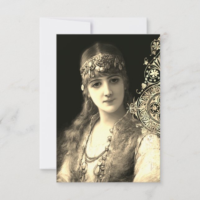 Bellydancer hafla boho zypsy bröllop inbjudningar (Framsida)