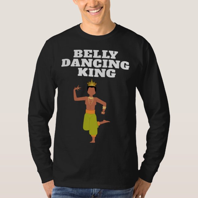 Bellydancing King Boys and Mens Bellydancing T Shirt (Framsida)