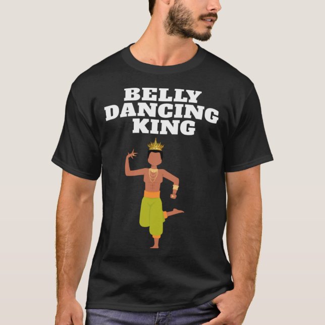Bellydancing King Boys and Mens Bellydancing T Shirt (Framsida)