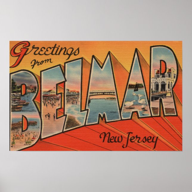 Belmar, New jersey - Stora Brev-scenen Poster (Framsidan)