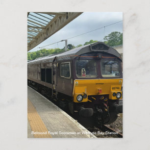 Belmond Royal Scotsman vid Wemyss Bay Station på a Helg Vykort