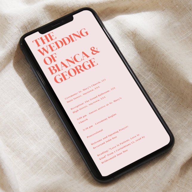 Belmont Digital Bröllop Ceremony-programmet Inbjudningar (Skapare uppladdad)