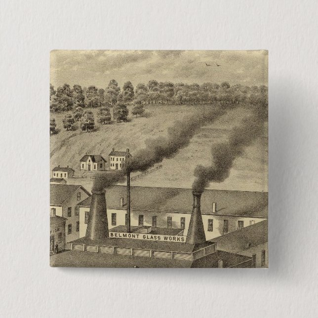 Belmont Glass Works, Bellaire, Ohio Knapp (Framsida)