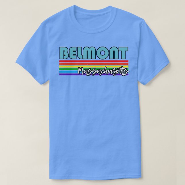 Belmont Massachusetts Pride Belmont LGBT Gift LGB T Shirt (Design framsida)