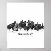 Belo Horizonte Brasilien Skyline BW