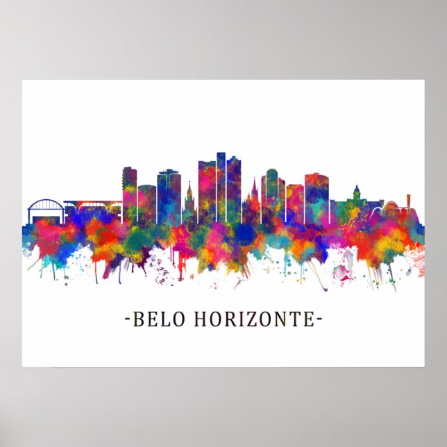 Belo Horizonte Brasilien Skyline Poster (Framsidan)