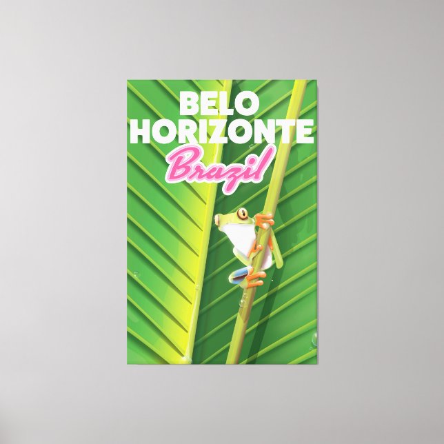 Belo Horizonte, Brasiliens reseaffisch Canvastryck (Framsida)