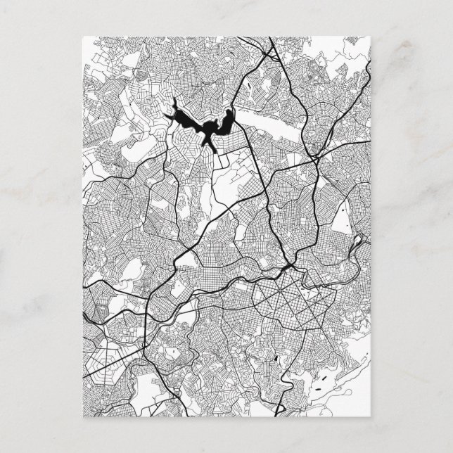 Belo Horizonte Brazil Map Vykort (Framsida)