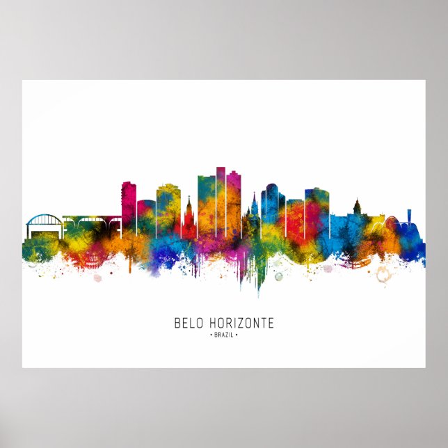Belo Horizonte Brazil Skyline Poster (Framsidan)