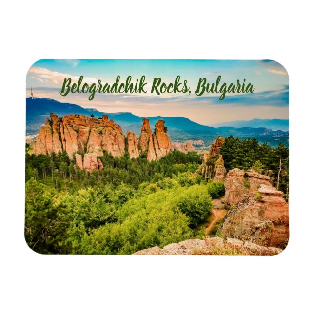 Belogradchik Sten Bulgaria stilized Magnet (Horisontell)