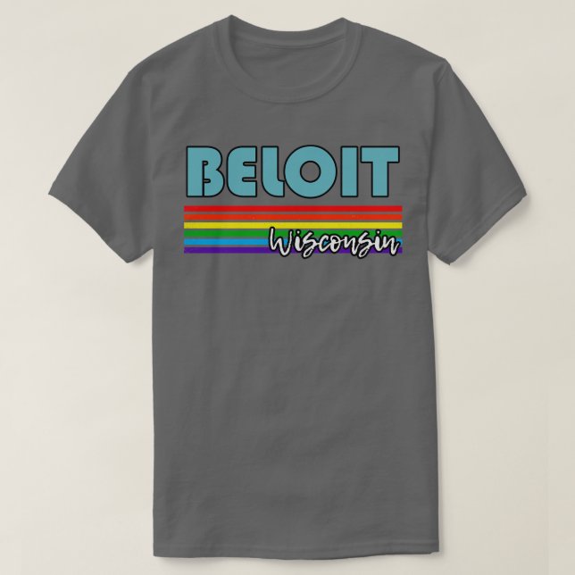 Beloit Wisconsin-Pridet Beloit LGBT-affisch HGBTQ  T Shirt (Design framsida)