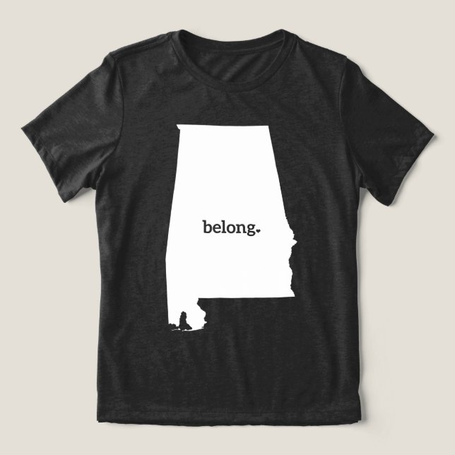Belong i Alabama-statsprioritet T Shirt (Design Framsida)
