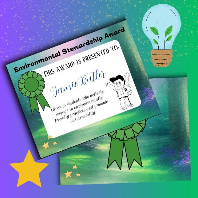 belöning för miljöutbildningsbevis (environmental award)