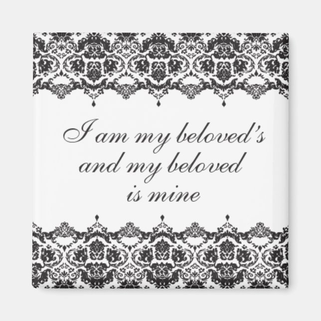 Beloved Black Snöre Magnet (Framsidan)