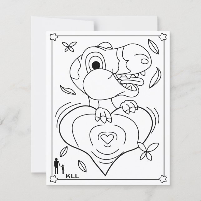 Beloved Dinasoaur-färgsidor (Framsida)