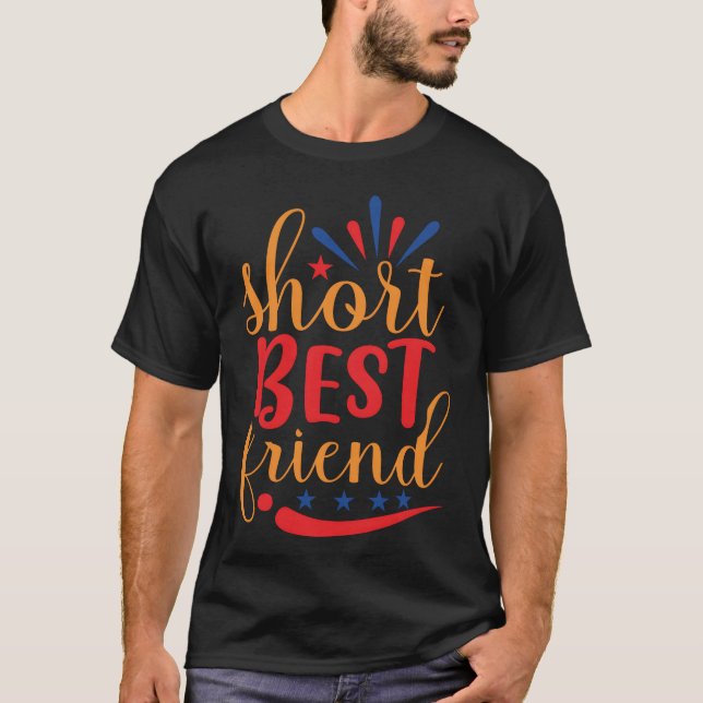 Beloved Kort Sidekick Min bästa vän Kort T Shirt (Framsida)
