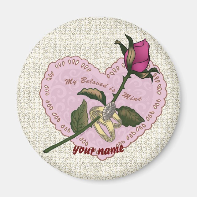 Beloved Mine Ro bröllop magnet (Framsidan)