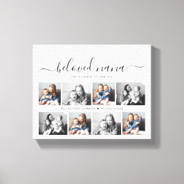 Beloved Nana Grandma Anpassningsbar Family Photo K Canvastryck