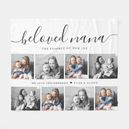 Beloved Nana Grandma Anpassningsbar Family Photo K Fleecefilt