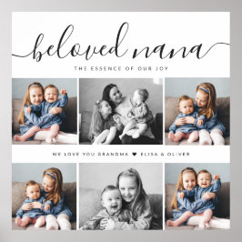 Beloved Nana Grandma Anpassningsbar Family Photo K Poster