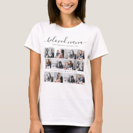 Beloved Nana Grandma Anpassningsbar Family Photo K T Shirt