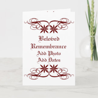 "Beloved Remfamement" - begravningsprogram Program