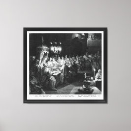 Belshazzars fest av Engraver Jan Muller Canvastryck