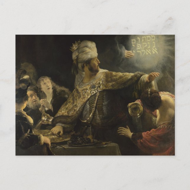Belshazzars fest vykort (Framsida)