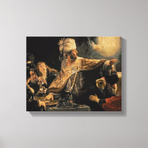 Belshazzars festmåltid c.1636-38 canvastryck